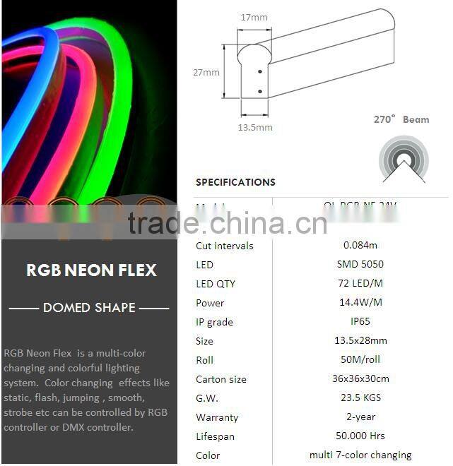 Holiday large project for decoration light thick led neon flex