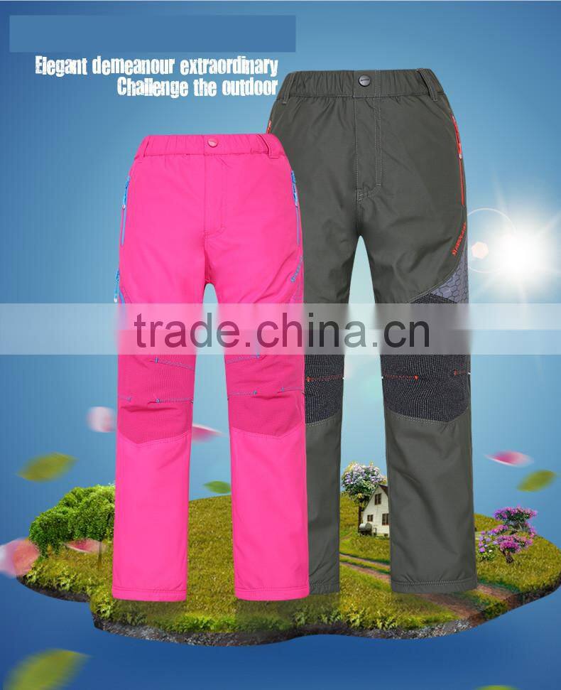 Top fashion children ski pants waterproof breathable anti-static anti- pilling