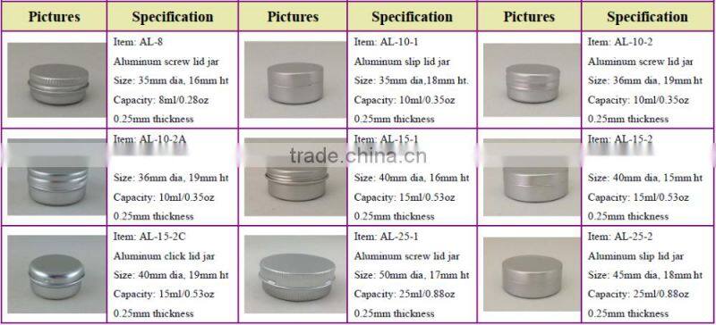small metal tin containers
