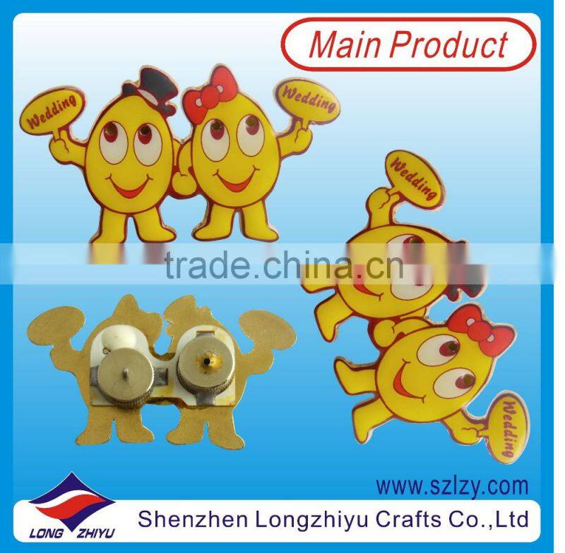 Cheap LED Flashing Light Badge Custom Design Printing Epoxy Led Badges