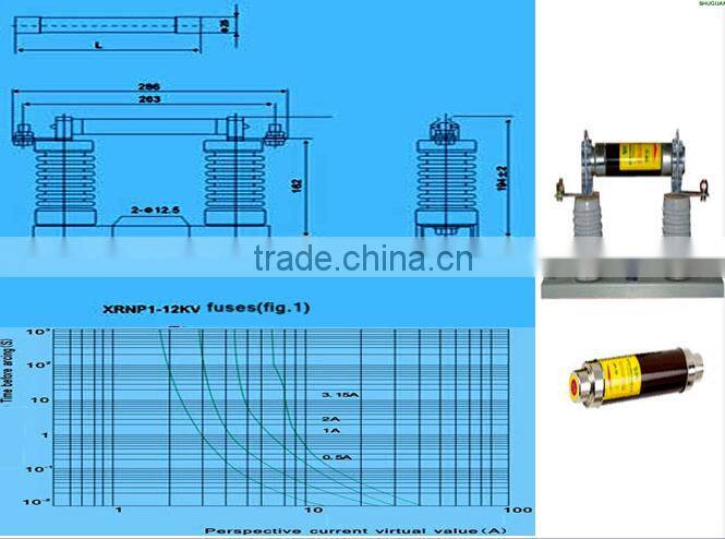 XRNP1 Series with high rupture capacity , high voltage current-limiting Fuse used for Transformer Protection