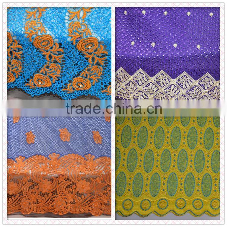 Charming yellow dress making lace African style george lace for ceremony