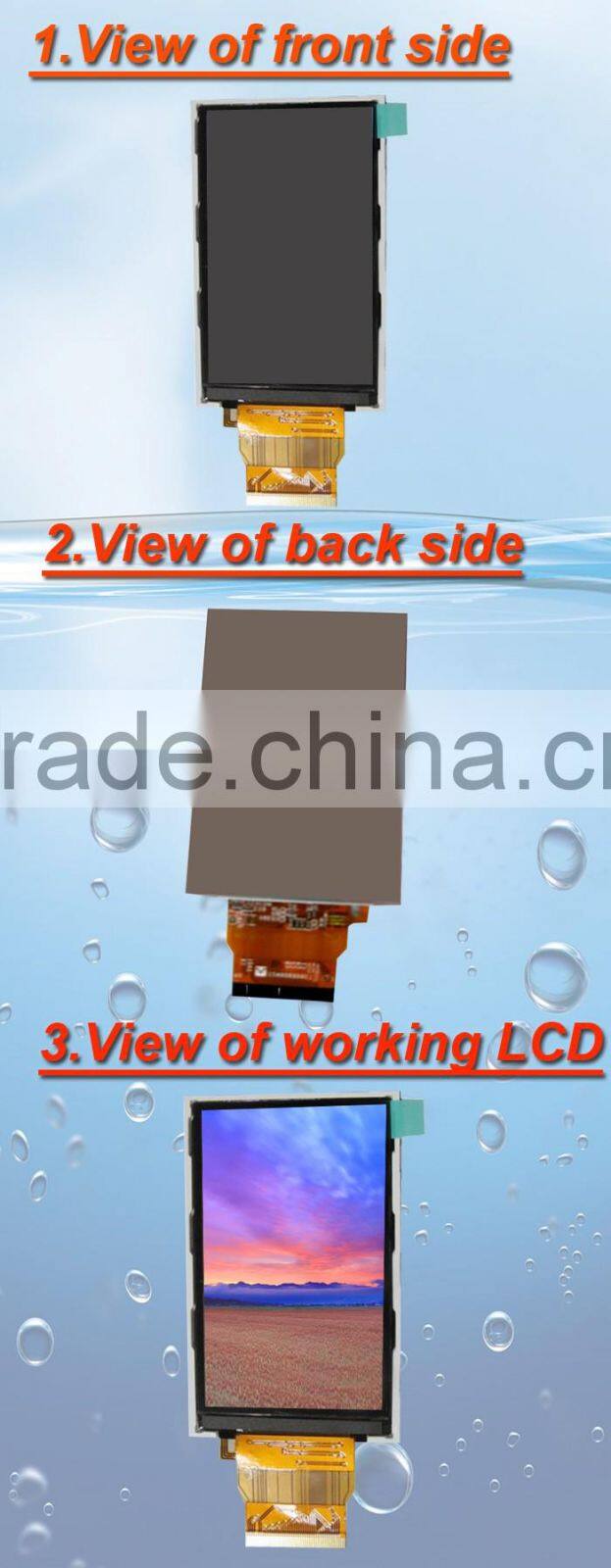 3.0inch 240*400 MCU interface tft sunlight readable transflective screen