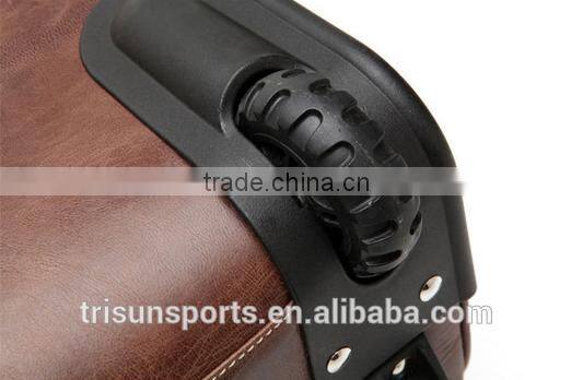 2016 Hot selling mens leather rolling duffel suitcase bag for short traveling