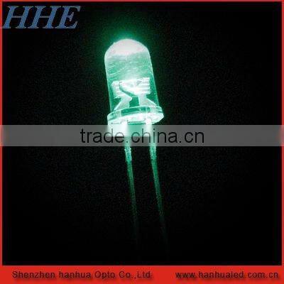 3mm pure green led wavelength 520-530nm from HHE
