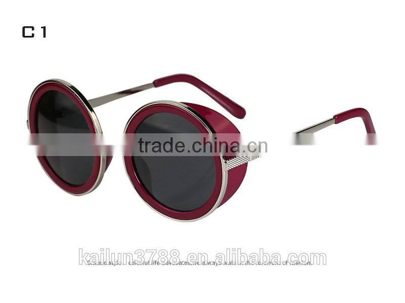 oversize round metal fashion sunglasses 666666