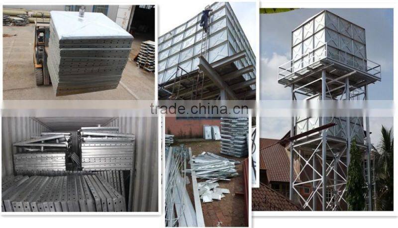 China manufacture high quality pressure galvanized steel water tanks