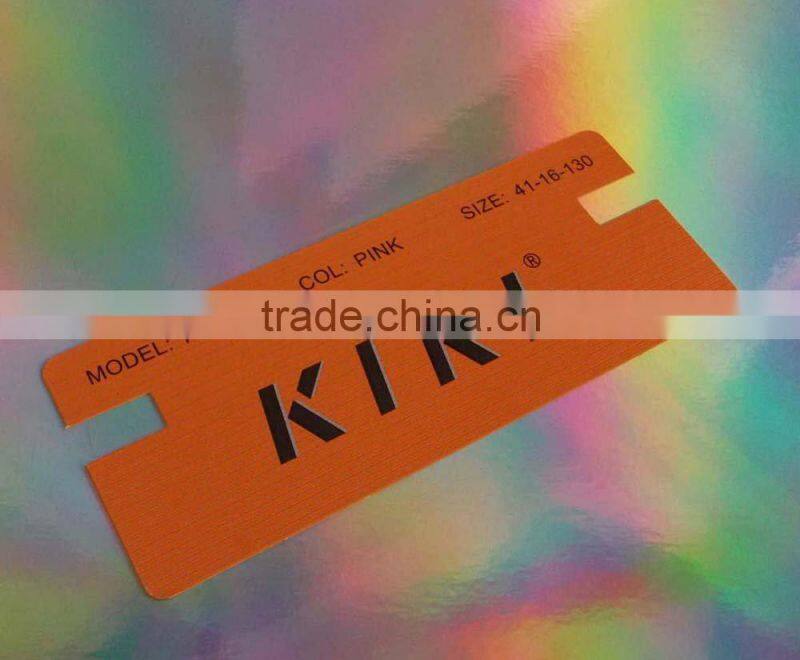 printed card for bag