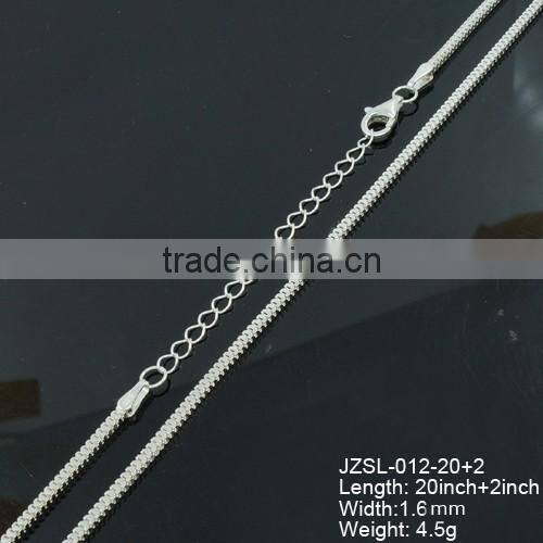 JZSL-012 2016 fashion models machine made Sterling silver chain real silver chain with cheap silver chains