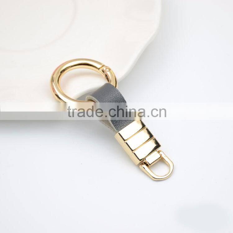 Wholesale Fashion Women Elegant PU Leather Keychain With Metal Pendant Keychain KC13131