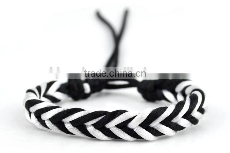 Hot Sale Wholesale handmade red/yellow/green braided friendship bracelet