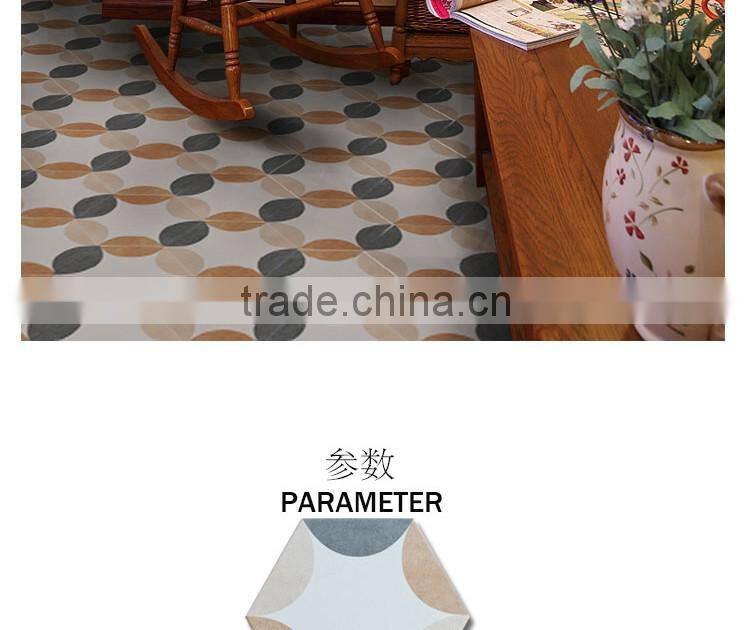 100*200*175mm hexagon glazed porcelain tile kitchen mosaic floor tile