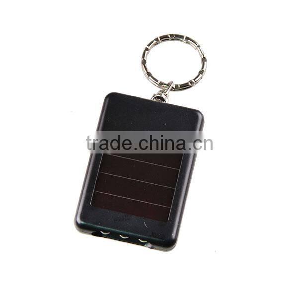 Solar Power Personalized LED Keychain Flashlight for Promotion