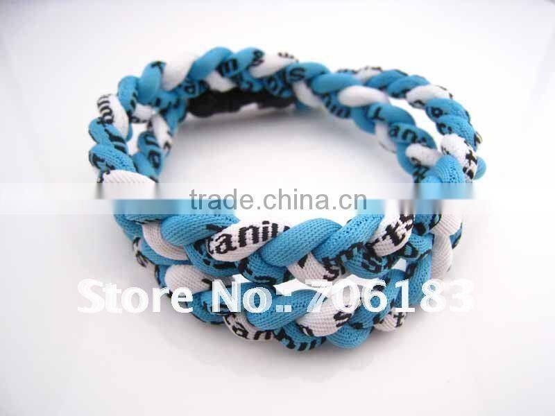 Triple braided titanium sports necklace,quad titanium sports necklace,titanium necklace making