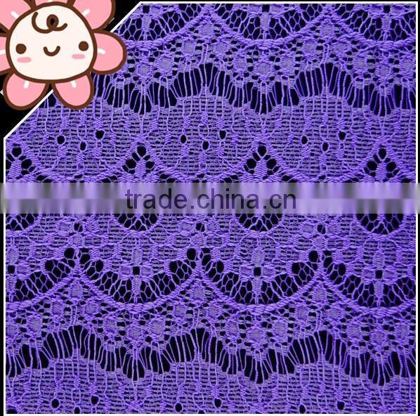 china whosale hot sale purple Water Soluble lace fabric for lady dress
