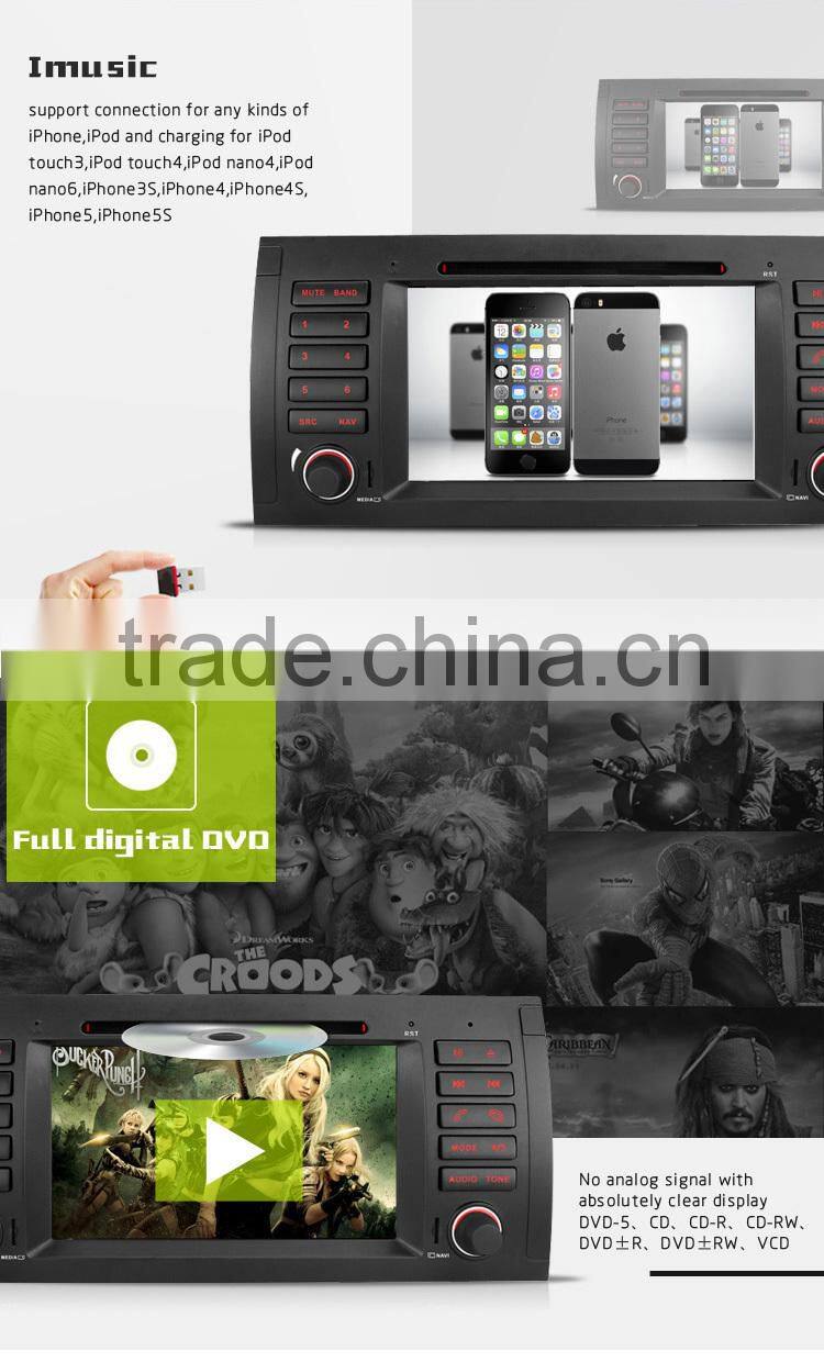 7'' 1Din Car Navigation GPS Car Radio for Bmw E39 With Original UI with all-in-one functions DJ7061