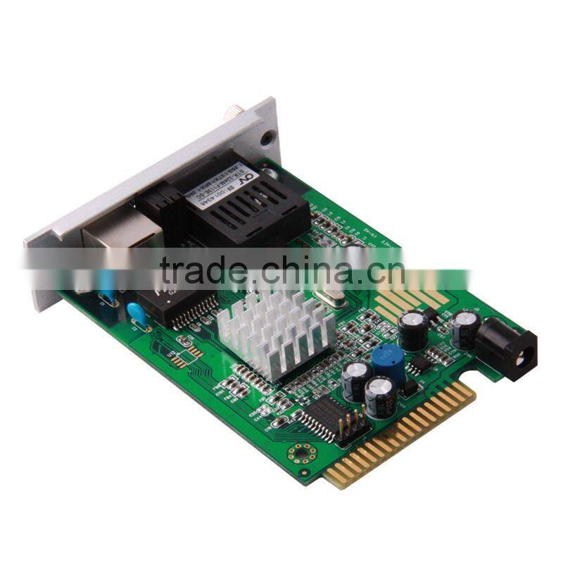 Gigabit 80KM WDM BIDI media converter singlemode card type media converter