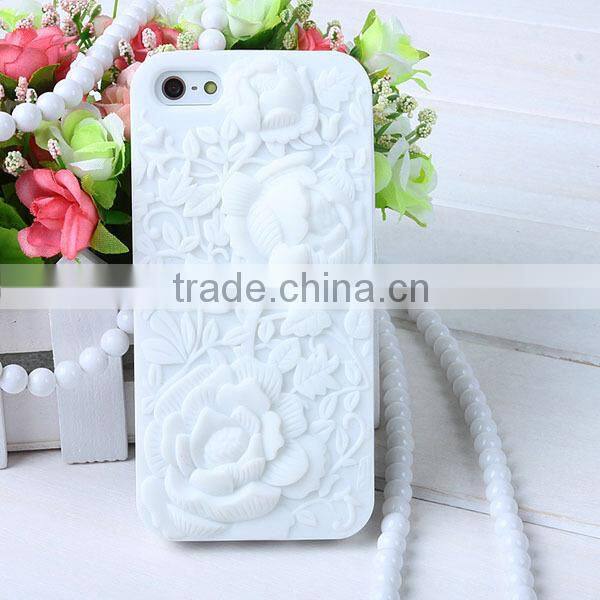Wholesale mobile flower silicone phone case for iphone