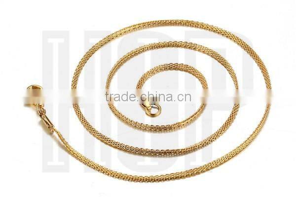 Fashion top sale stainless steel gold mesh chain
