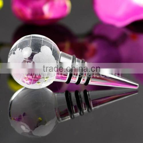 Golf shape crystal bottle stopper, wine stoppers for small crystal gift