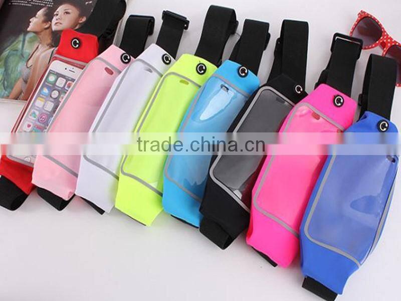 Multifunctional waterproof waist belt bag capable of touch screen belt bag