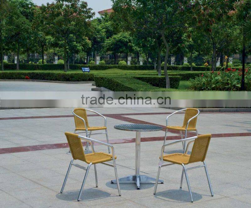 Outdoor commercial furniture used aluminum dining bar set YC002A YT90B