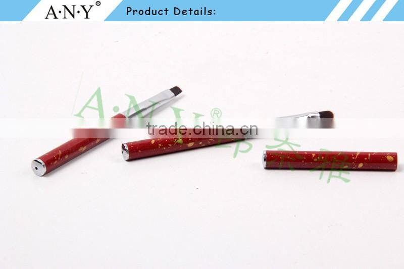 ANY 2016 New Fashion Mental Handle Oval Imported Nylon Hair Nail Art Gel Brush Pure Color Hot Sale