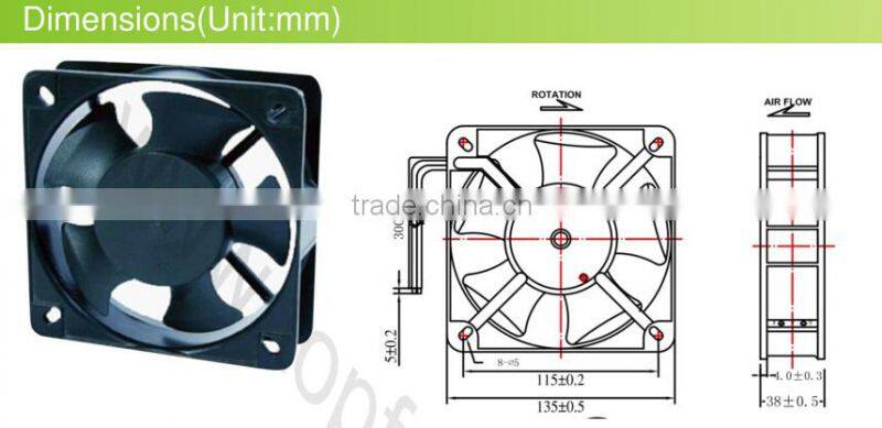 140mm ac fan 220v 140x140x45mm
