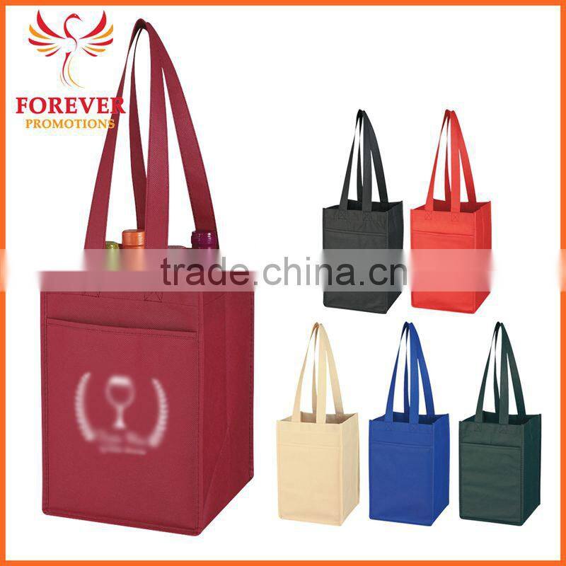 Chinese Manufactory 4 Bottle Wine Tote Bag e With Dividers Pockets