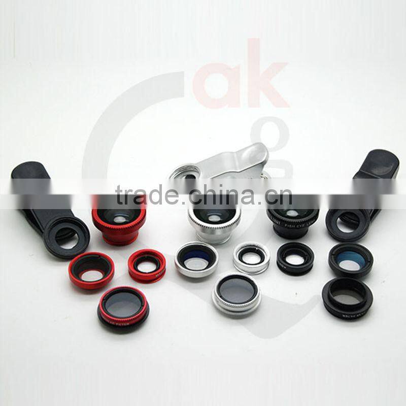For mobile phone 180 fish eye 0.67x wide angle macro CPL Filter lens 4 in 1 lens