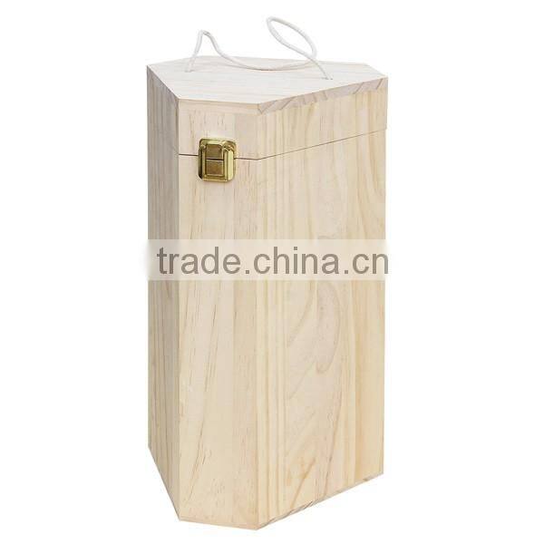 Made in china pine personalized brown wooden wine barrels box