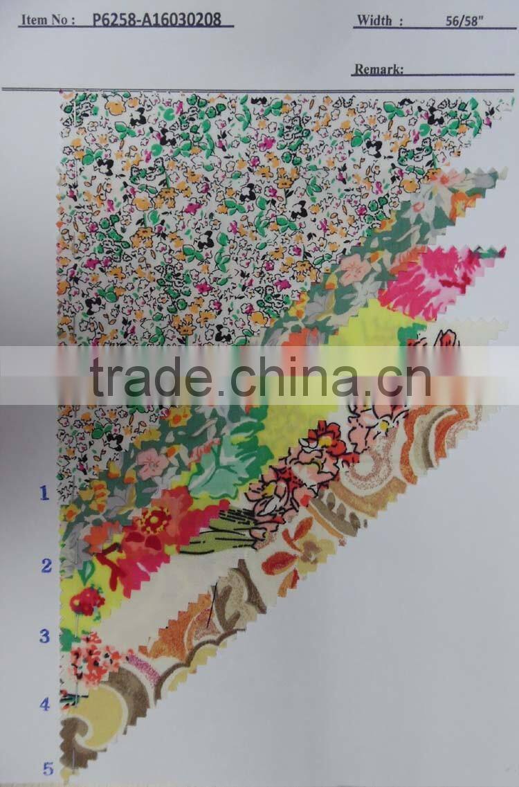 women cotton printed shirting fabrics stocklot P634-A16030215