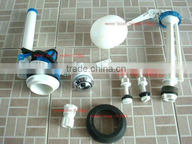 Water saving two piece toilet made in China flush valve water tank fitting