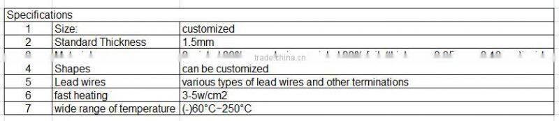 Customized electric Rubber Flexible Silicone Heater for drum