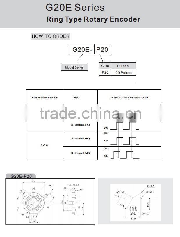 G20E series Ring Type Encoder Miniature and highly accurate contact type encoder