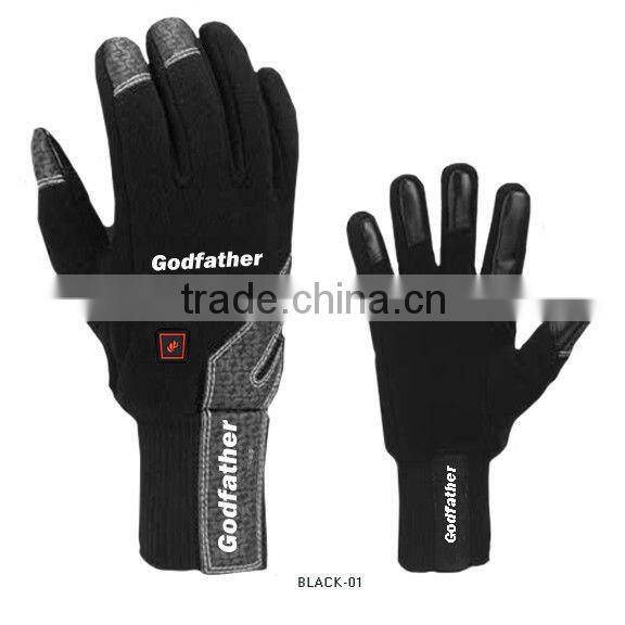 2012 new and colorful leather battery heated football gloves