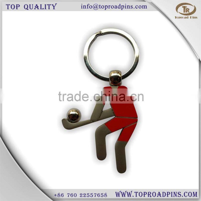 hot sale custom metal keychain with chain