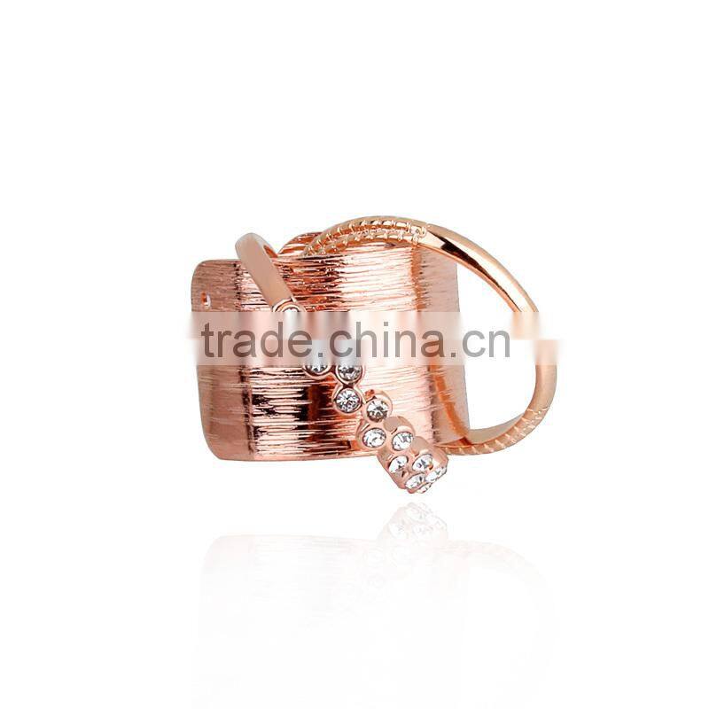 Unique 3 Parts 18K Gold Ring Designs For Girls