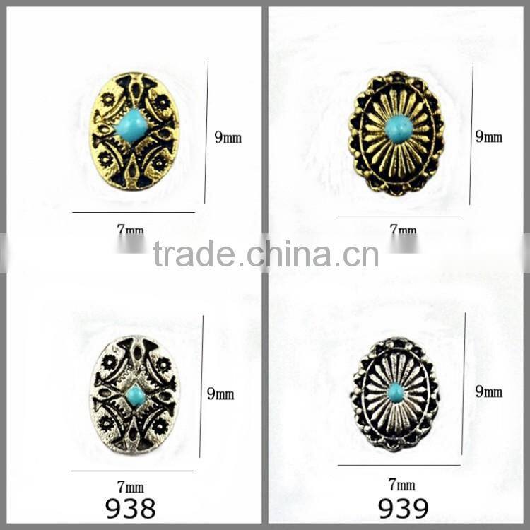 2016 Popular Bohemian style nail art 3D alloy metal decoration charms