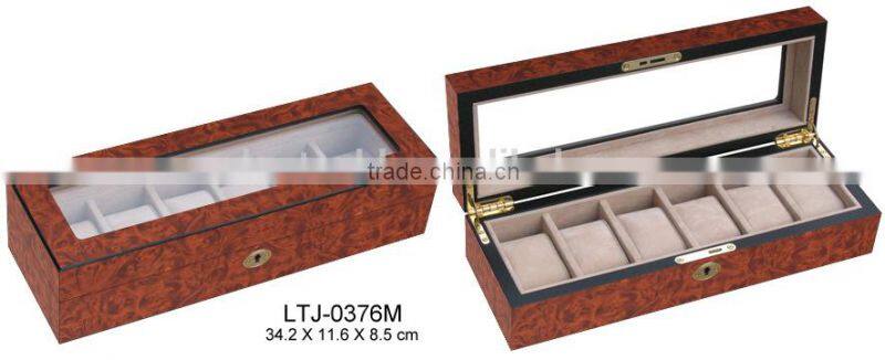 Luxury wooden watch box with lid