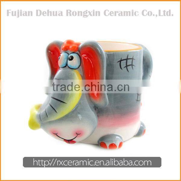 Hand-painted animal wholesale ceramic travel coffee mugs