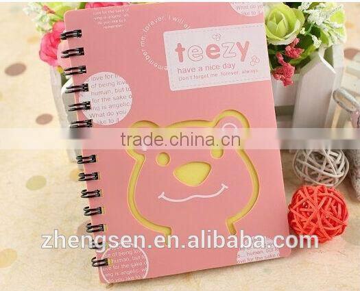 Multi-function students dairy notebook with double coil spiral notebook