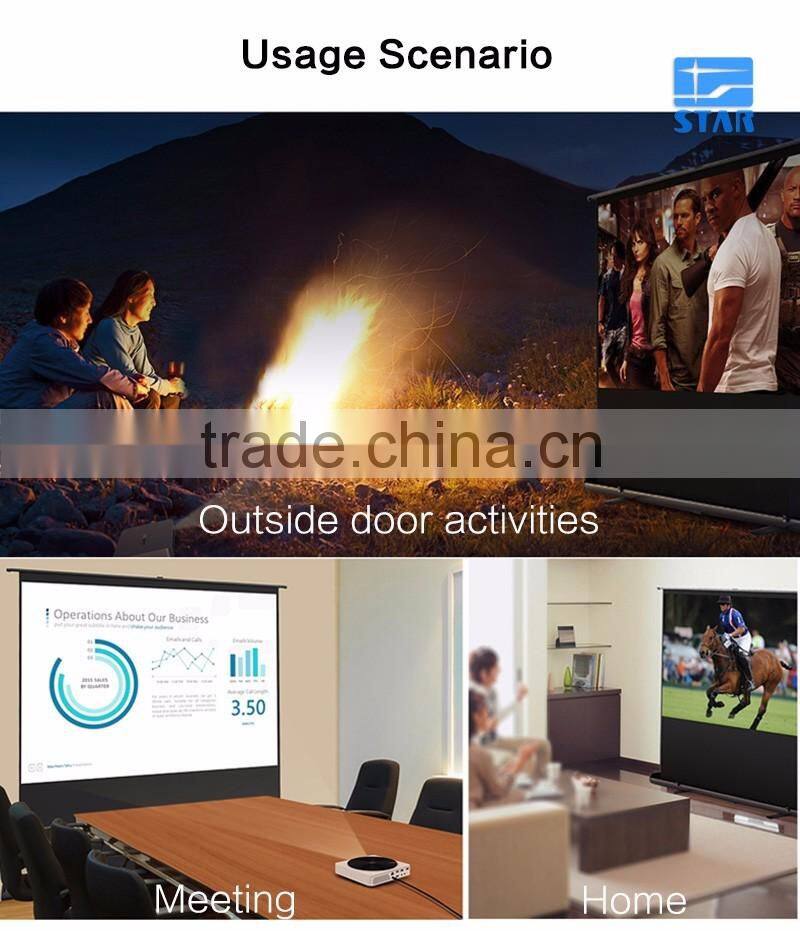 60 Inch 16:9 Floor Pull-up Projection Screen, Portable Projection Screens Easy Carry