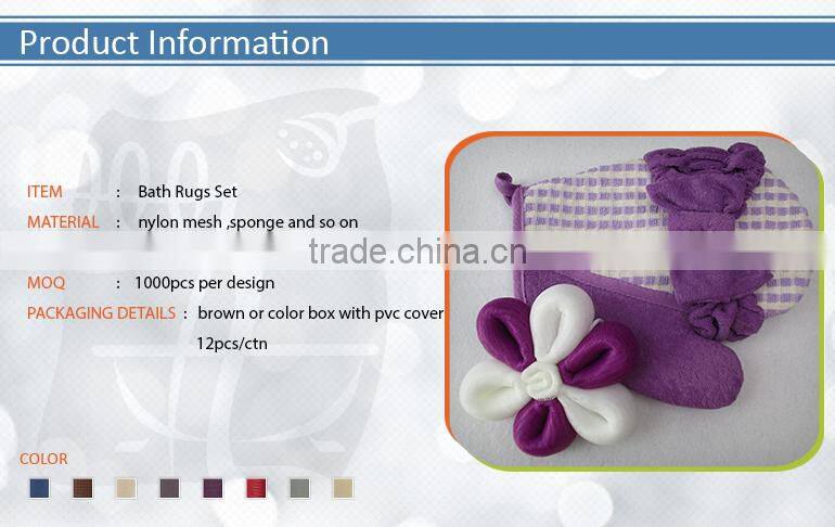 Eco-friendly Purple Bath Rugs Set