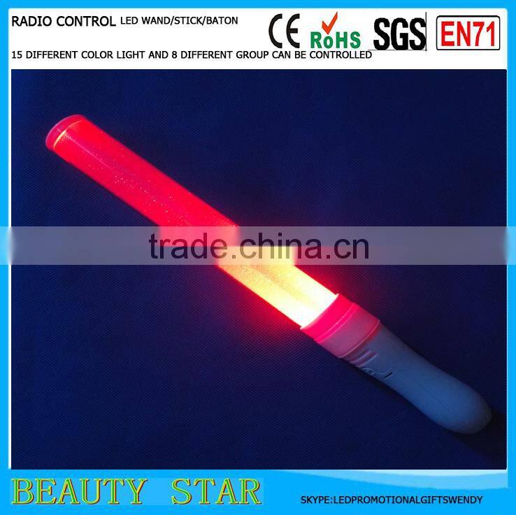 2016 new arrival led glow stick,radio/remote/wireless controlled glow stick promotional for party,event,festival,show