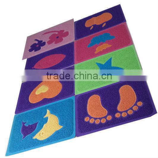 Green plastic door mat