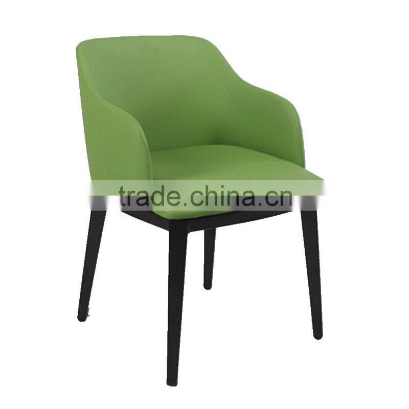 TDSM-43-2 QVB HANGZHOU JIANDE TONGDA BIRCH WOOD LEG PU LEAHTER SEATING AND BACK SIDE DINING CHAIR