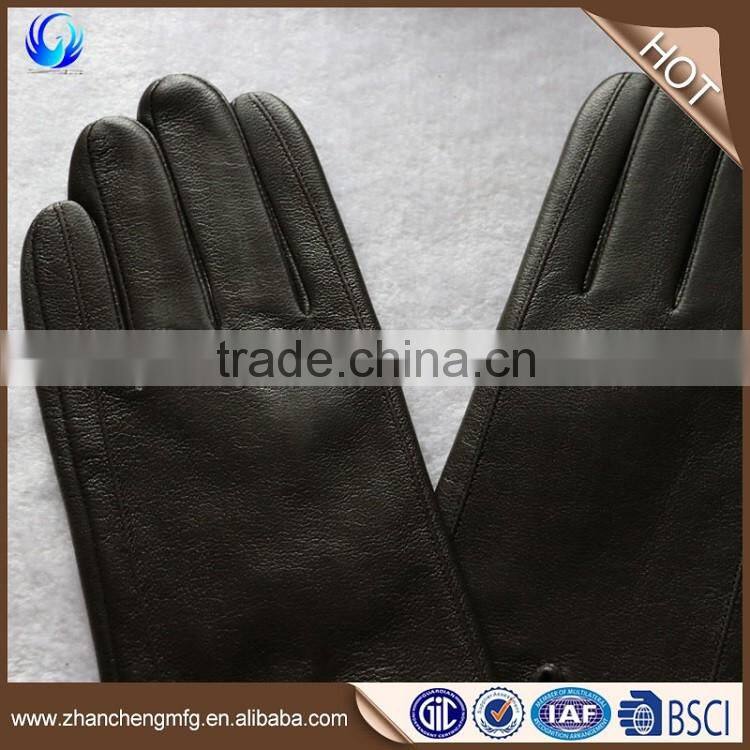 High quality new style mens fashion goatskin C grade leather gloves