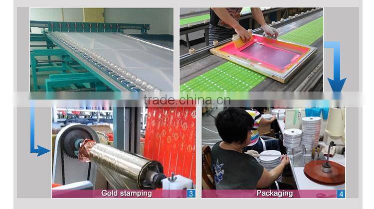 red polyester ribbon bow with loop for bottle decoration