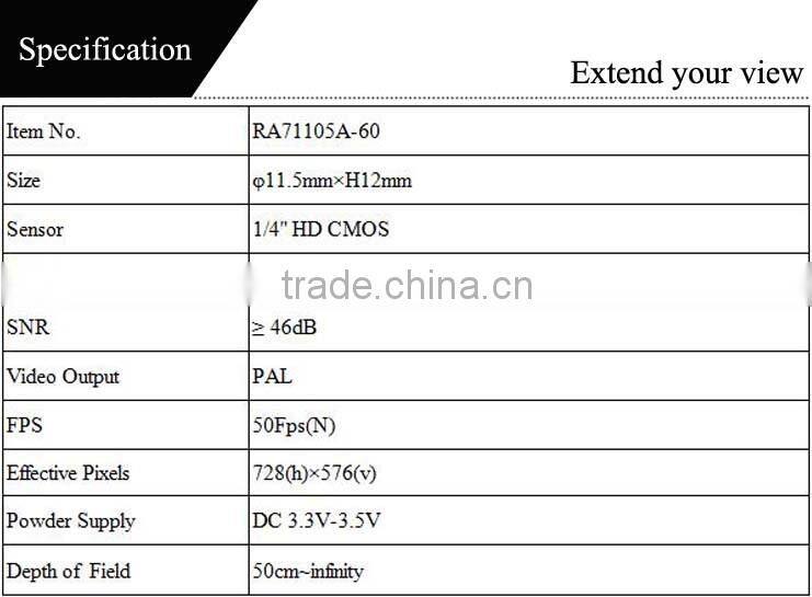 DC 5V~12V D11.5mm Modulo Telecamera